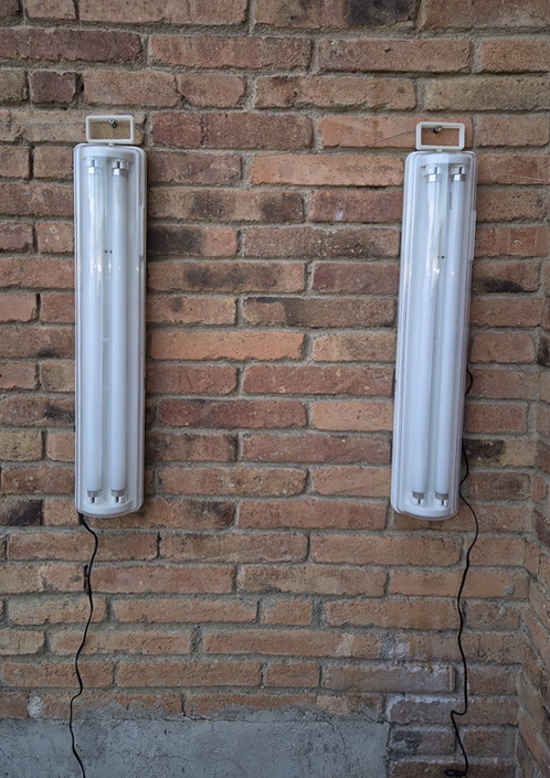 carcasa fluorescente 2 tubos pared 68x12x10 2u